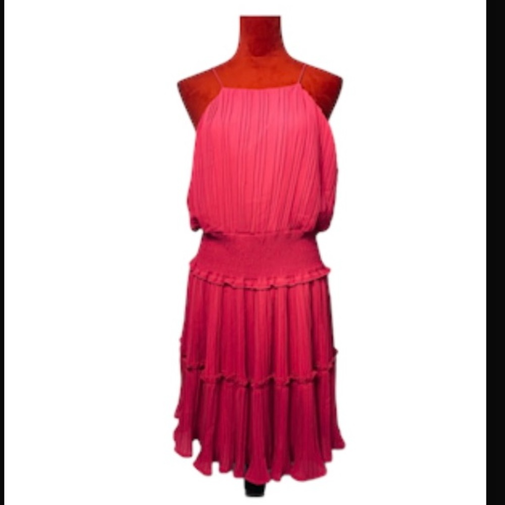 NWT SHE + SKY PINK PLEATED DRESS